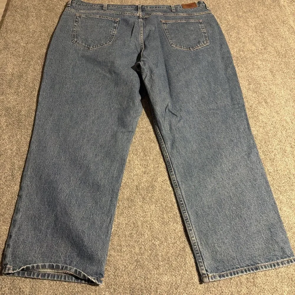 Vintage L.L. Bean Denim Jeans Mens Size 46x29 Blue Straight Cotton Made Mexico
